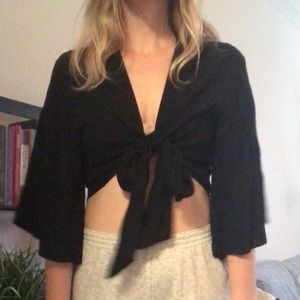 Cropped wrap top